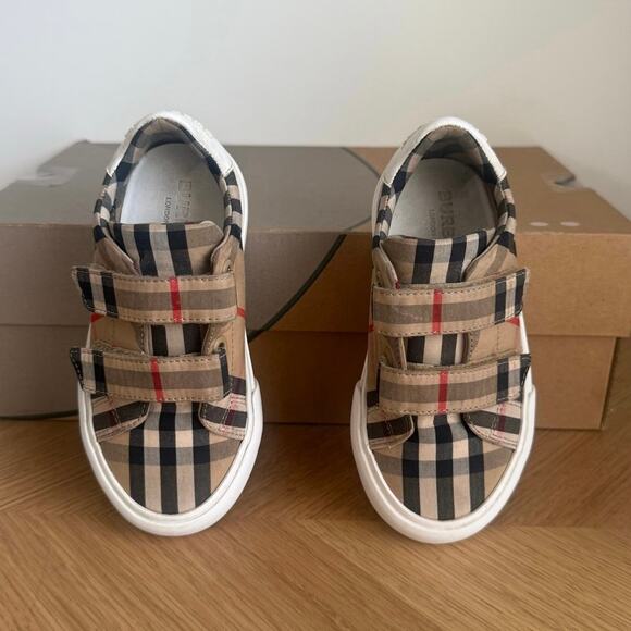 Burberry Mini Markham Check Toddler Sneakers - SZ EU 26 / US 9.5 C - Picture 2 of 14
